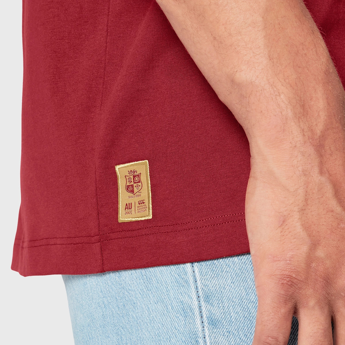 Canterbury British & Irish Lions Men's Cotton T-Shirt - Red Rugby Jersey for Fans & Sports Enthusiasts - Perfect for Game Day & Casual Wear