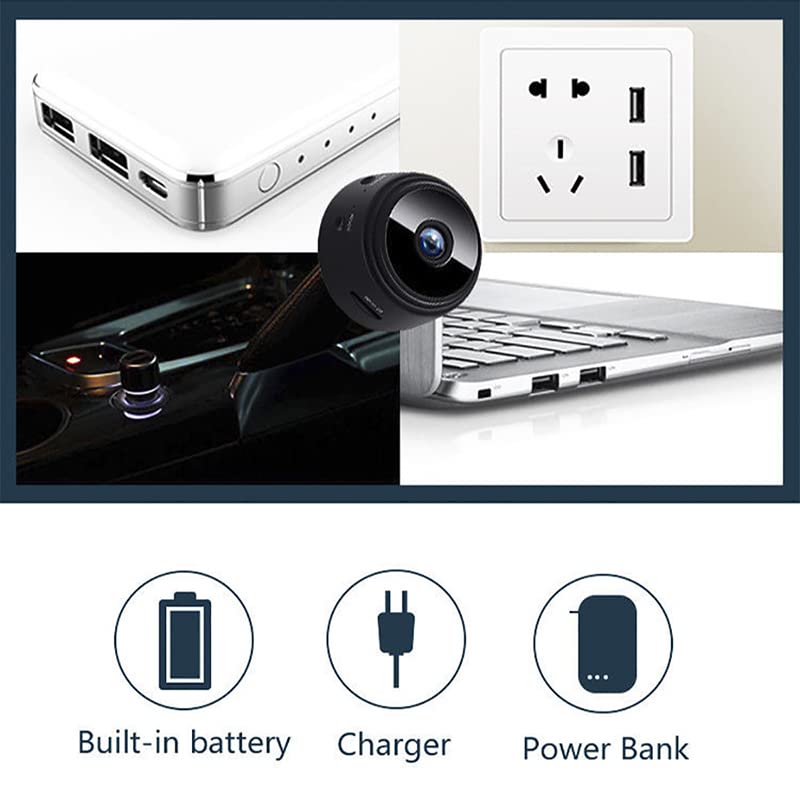Mini HD Wireless Hidden Security Camera - Indoor/Outdoor CCTV Surveillance for Home Protection | Smart Home Monitoring, Durable & Weatherproof | Perfect for Baby Monitoring, Pet Watching & Office Security (Medium Size)