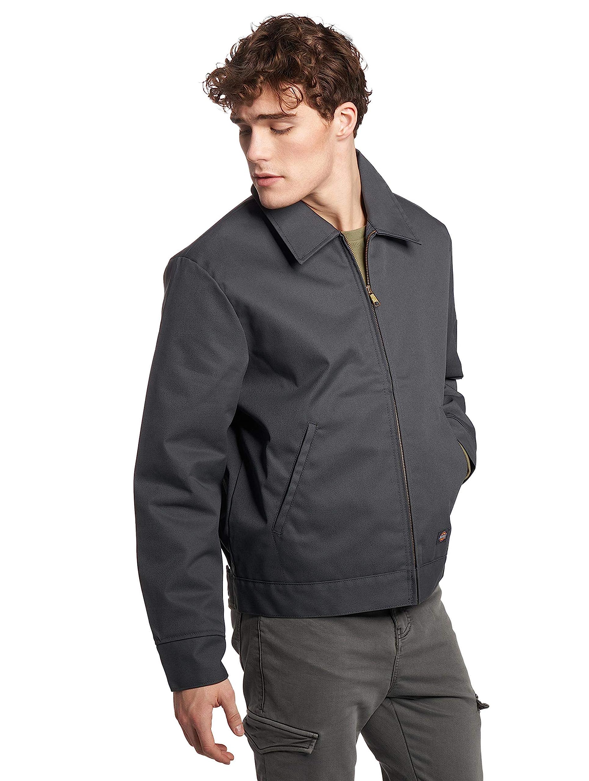 Dickies Men's Big Tall Insulated Eisenhower Front-Zip Jacket - Warm Winter Work Jacket for Cold Weather - Perfect for Construction, Outdoor Work & Casual Wear