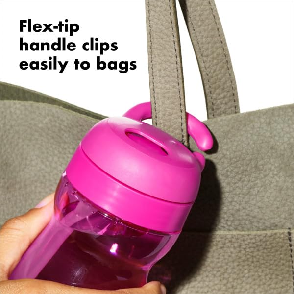 OXO Tot Adventure Water Bottle for Kids - Leak-Proof, BPA-Free, 12oz, Pink - Perfect for School, Travel & Outdoor Activities