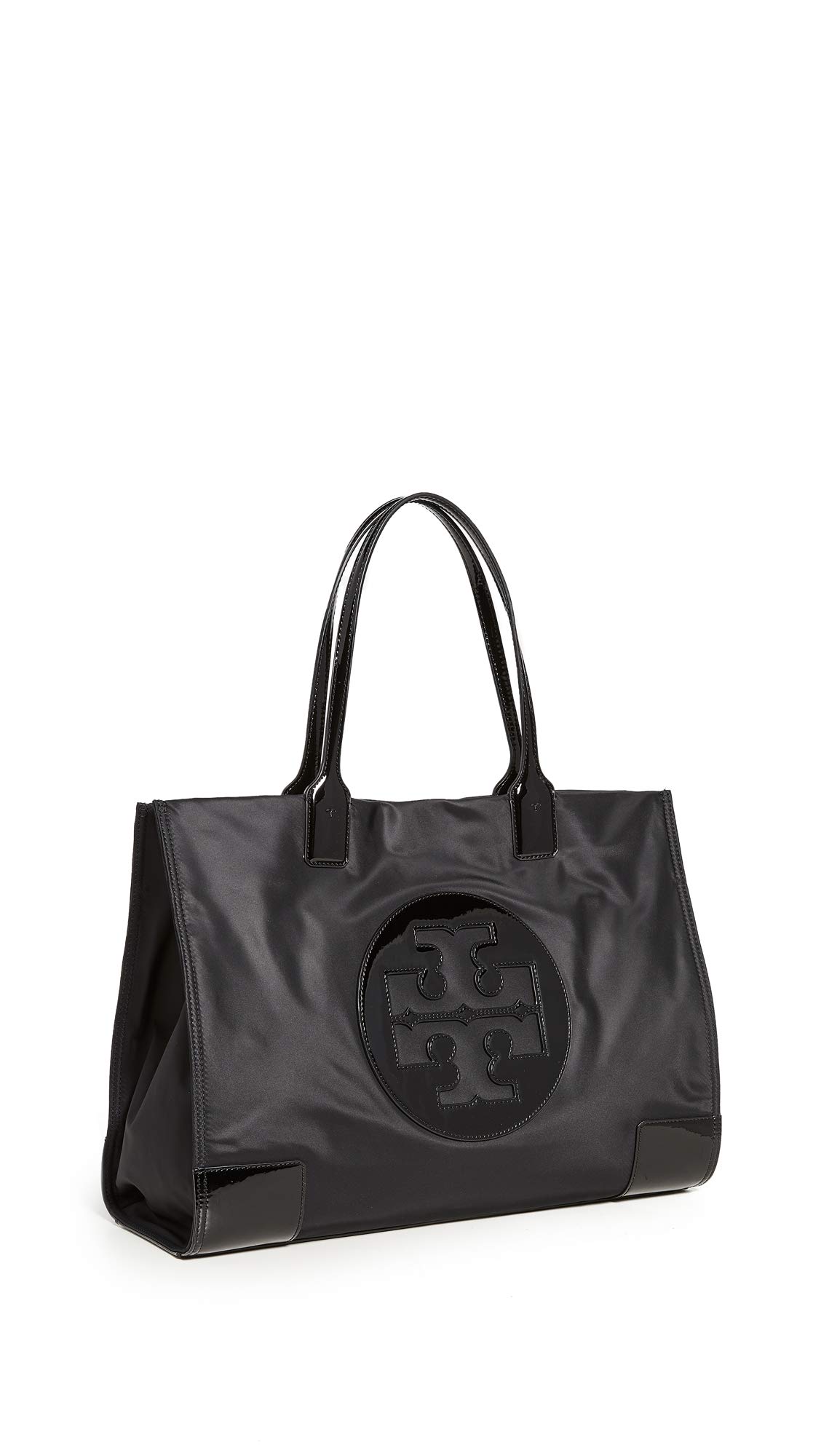 Tory Burch Women's Ella Patent Leather Tote Bag - Stylish Designer Handbag for Work, Travel & Everyday Use