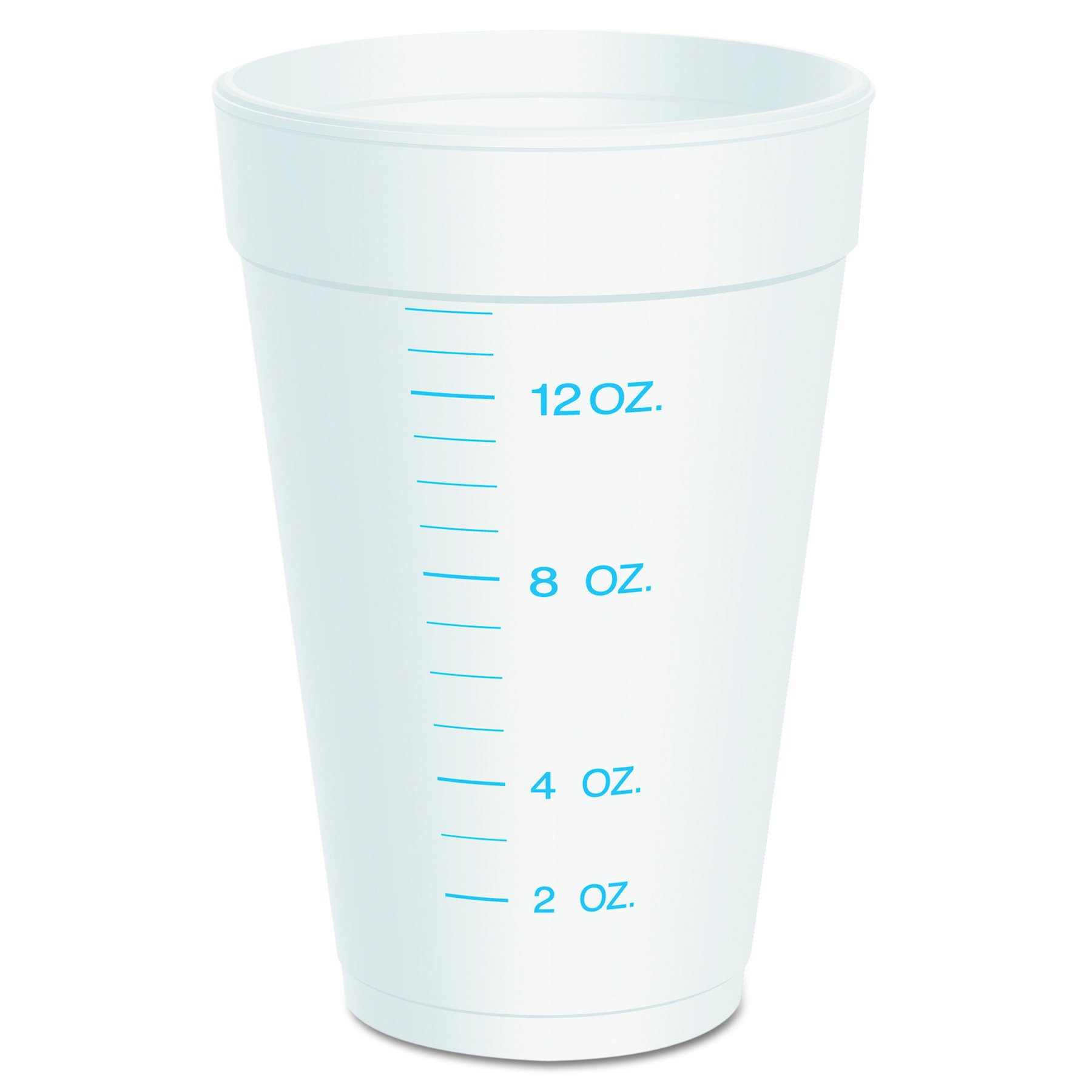 16oz Graduated Foam Cups - Case of 1000 (Dart 16J16GRAD) | Disposable Hot/Cold Drink Containers for Coffee, Tea, Parties & Food Service