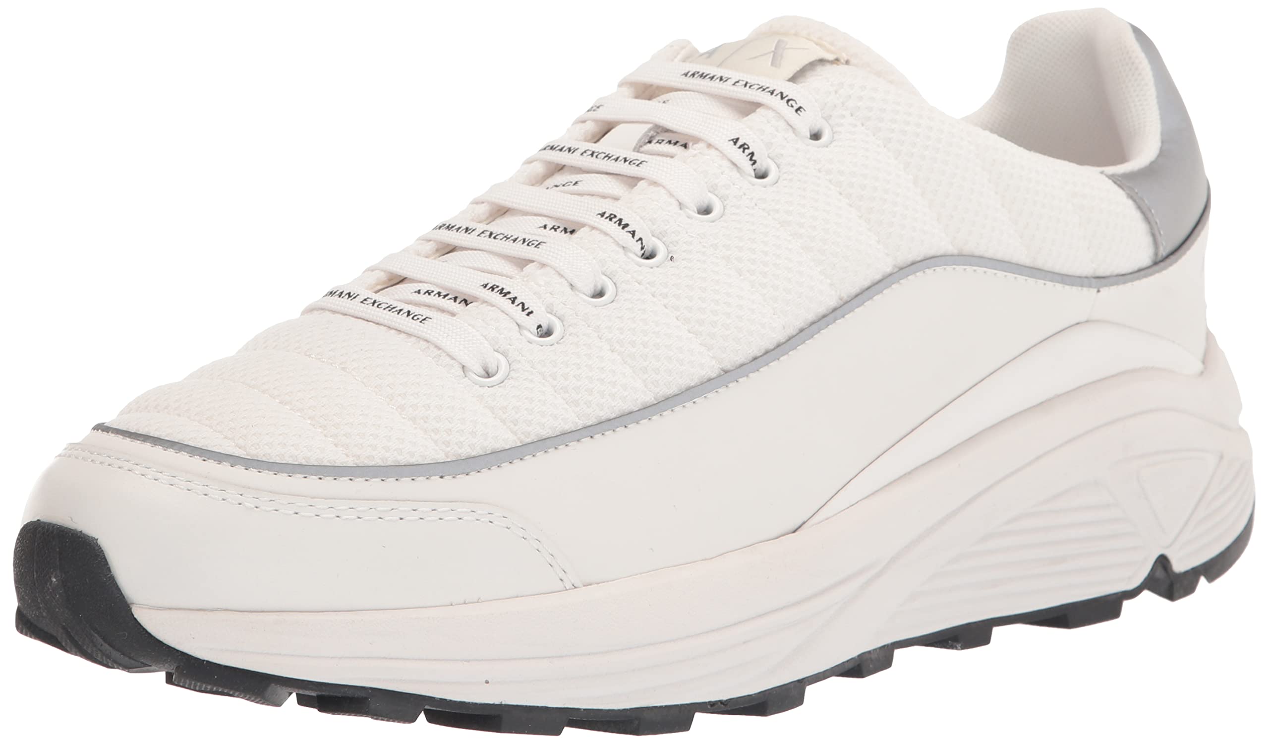 ARMANI EXCHANGE Men's Logo Lace-Up Sneakers with Padded Collar - Stylish Casual Shoes for Everyday Wear & Street Fashion