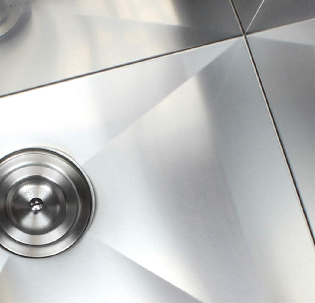 16 Gauge Undermount Stainless Steel Kitchen Sink - Single Bowl Contemporary Design with Lift-Out Basket Strainer (32 Inch) - Perfect for Modern Kitchens & Bar Prep Stations