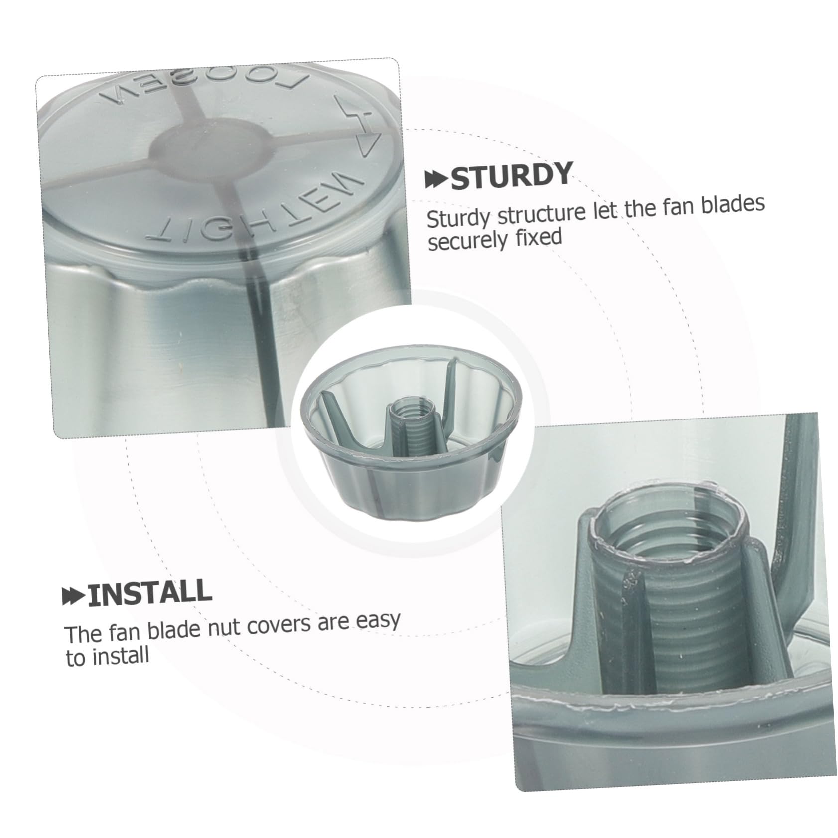 5pcs Fan Blade Nut Cover Replacement for Electric Table & Floor Pedestal Fans - Durable Accessories for Home, Office, and Outdoor Cooling