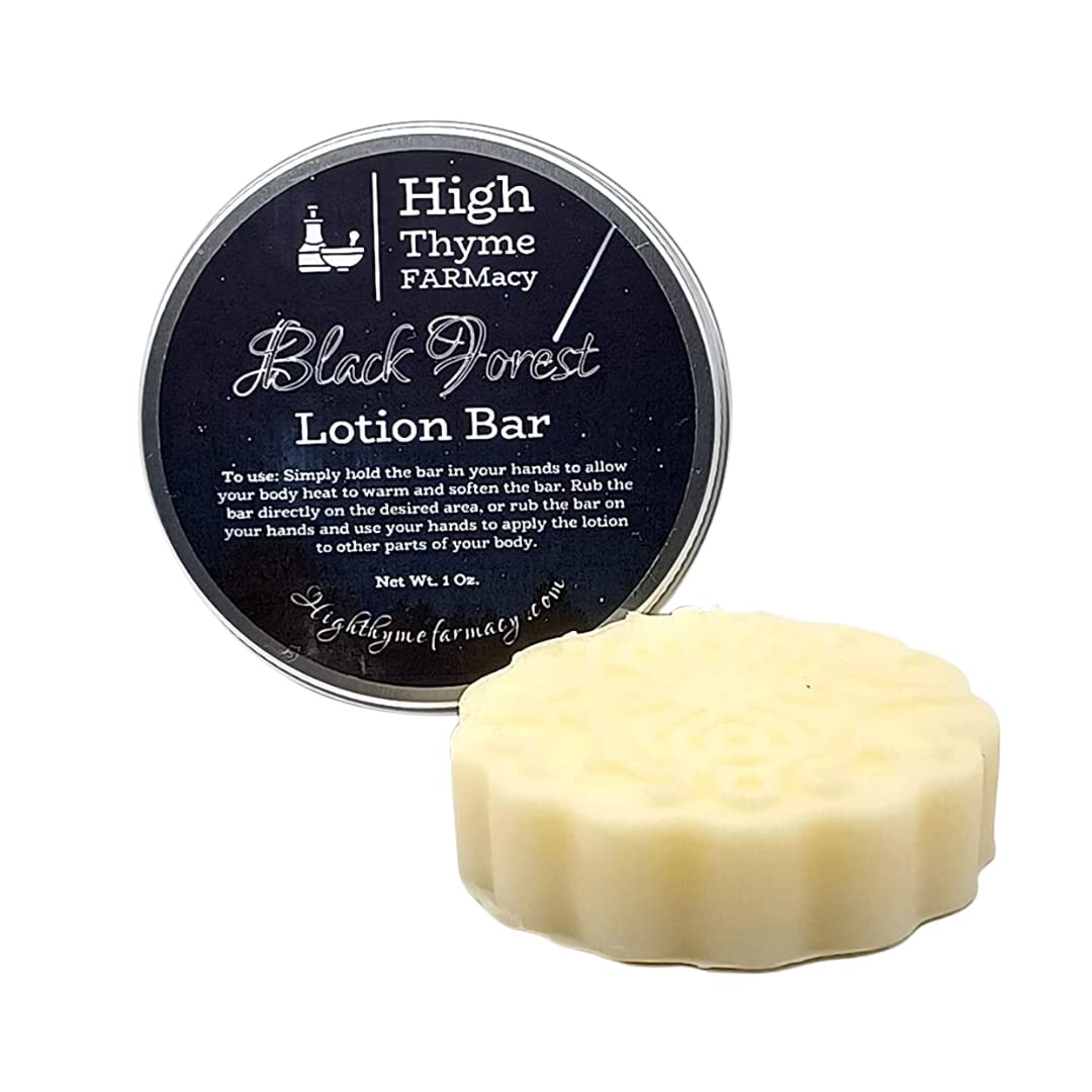 Black Forest Lotion Bar - Waterless Moisturizing Bar for Dry Skin, Beeswax Lotion Stick with Black Forest Scent - Travel-Friendly & Eco-Friendly Solid Lotion Bar for Hand, Body & Face Care - Perfect for Gym, Office & On-The-Go Hydration