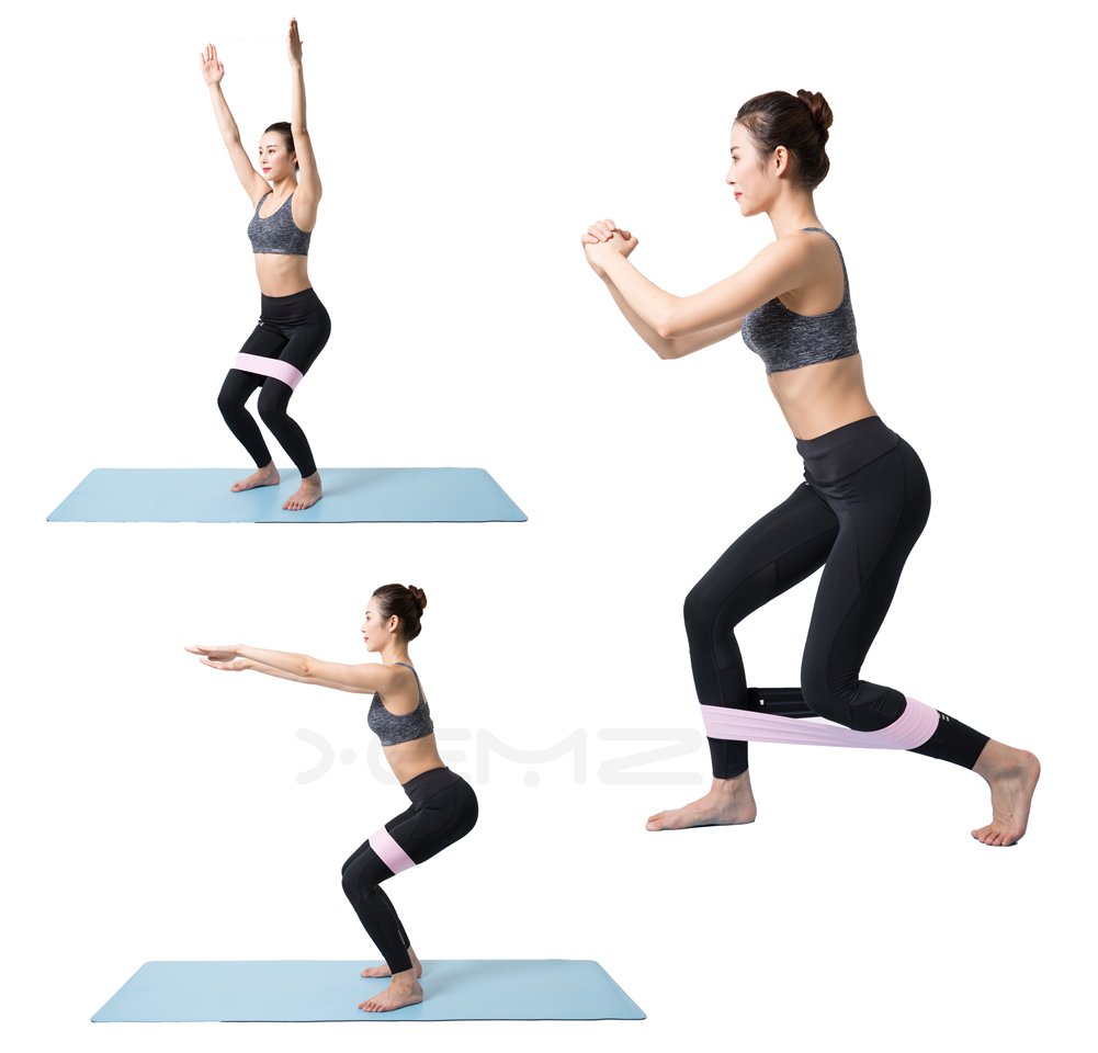 Non-Slip Resistance Sling Hip Band - Glutes & Butt Workout Circle, Leg & Thigh Exercise Bands for Squats, Warmups, Stretching - Powerlifting & Mobility Activation - Perfect for Home Gym, Yoga & Fitness Training