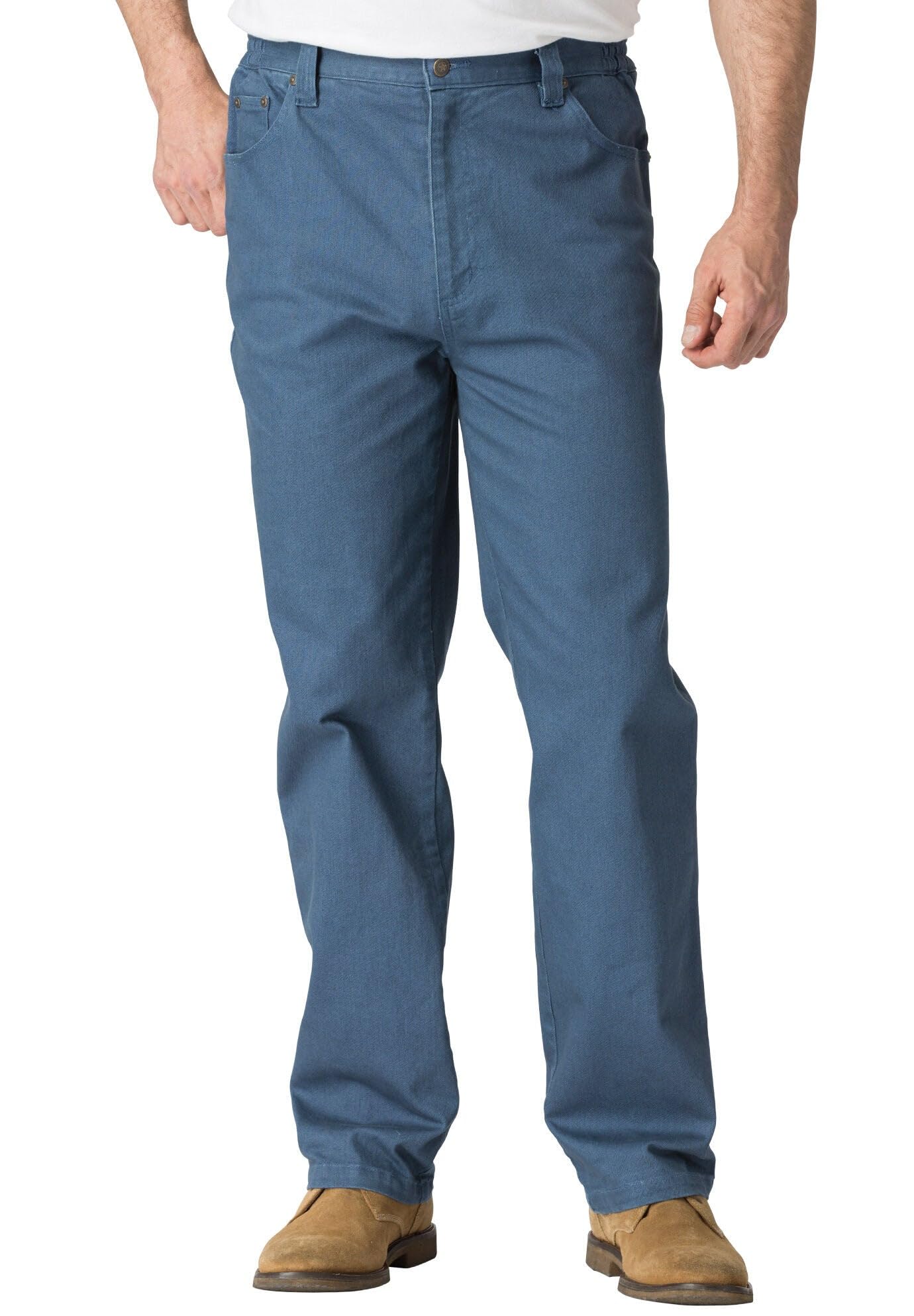 **Kingsize Men's Big & Tall Flex Denim Jeans - Liberty Blues - Comfortable Stretch Fit for Casual & Work Wear**