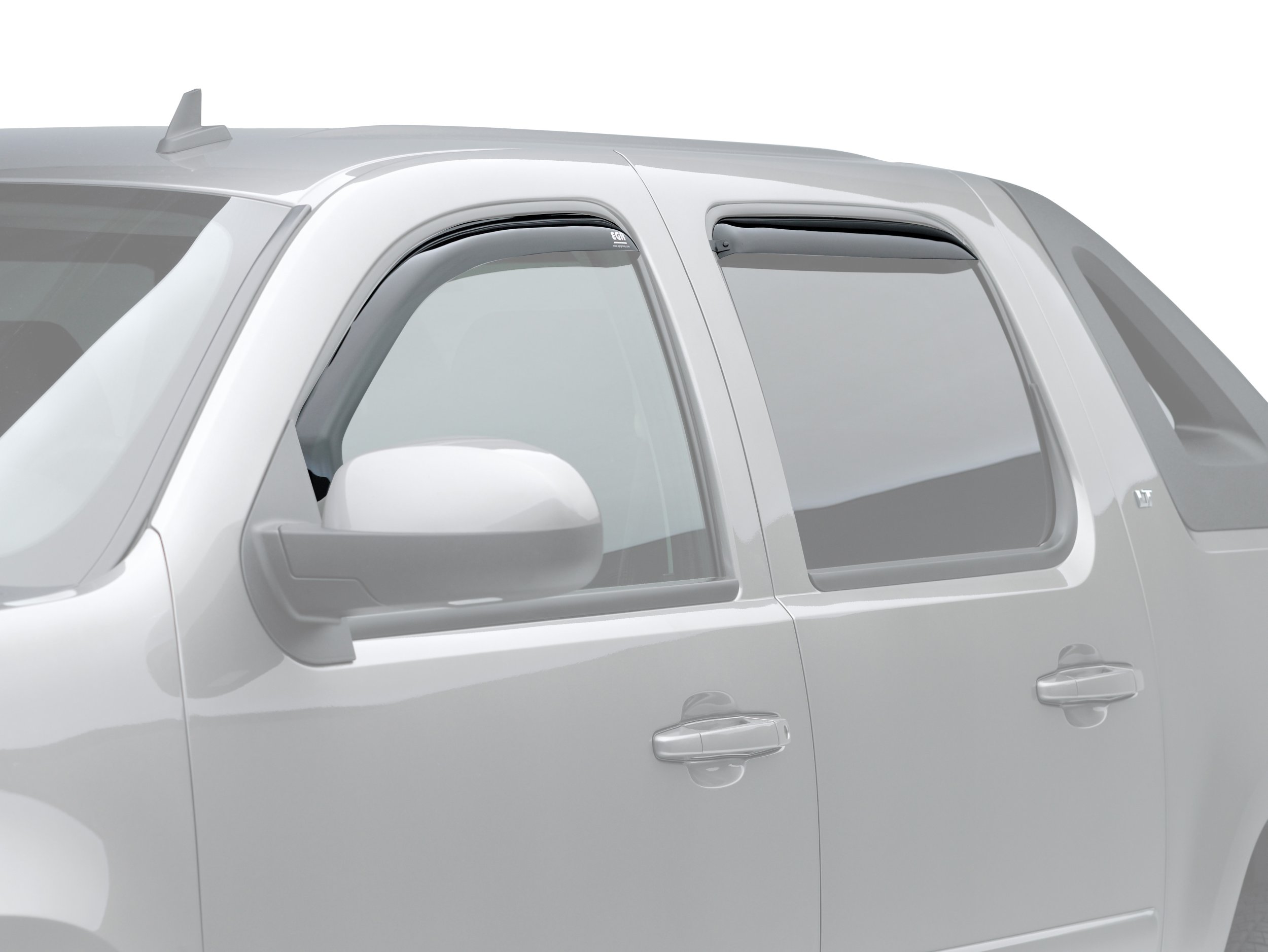 EGR 571701 In-Channel Slimline Window Visor - 4 Piece Set for Trucks & SUVs - Rain & Sun Protection While Driving