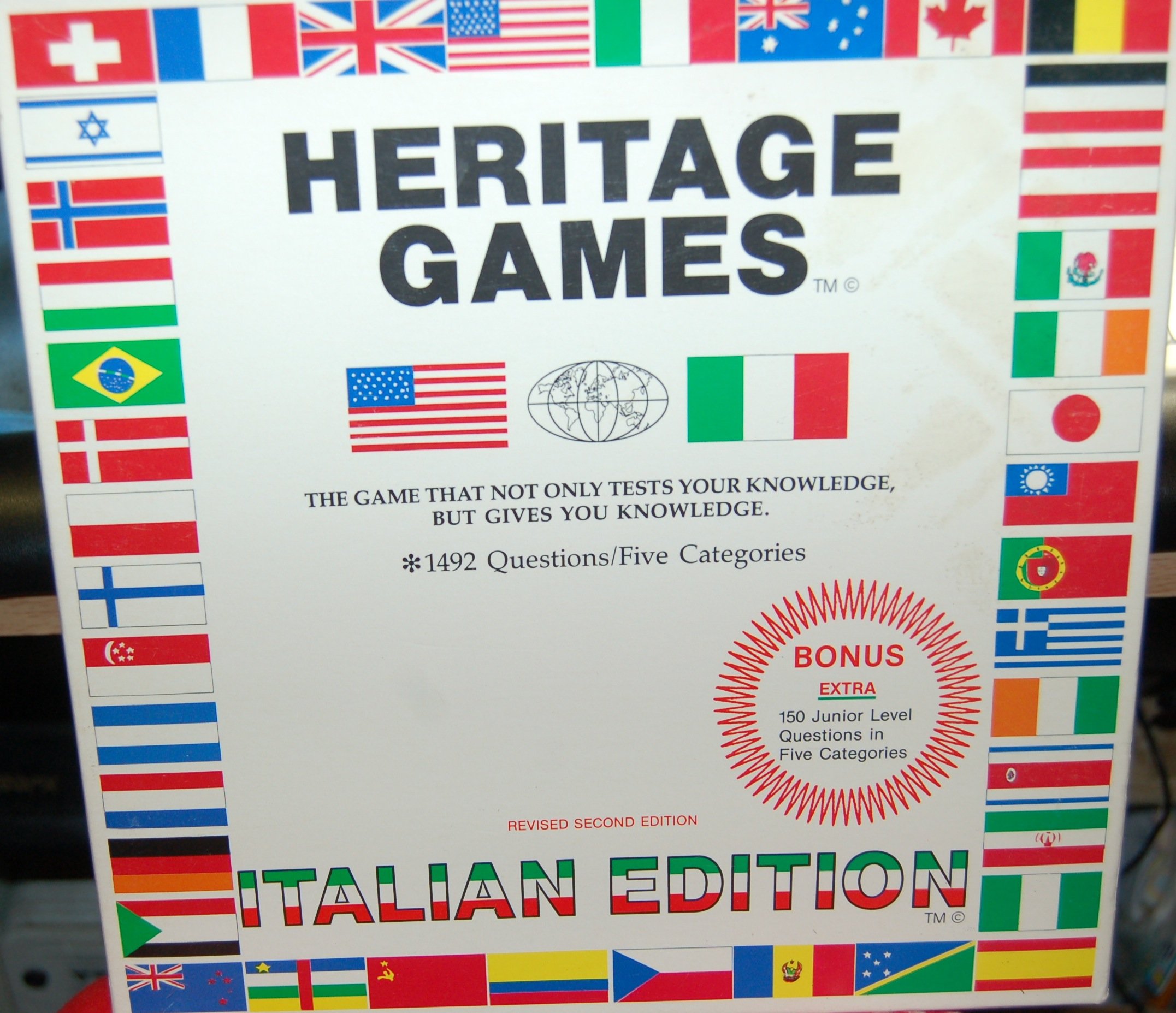 Heritage Games - Revised 2nd Edition Italian Version with Bonus Extras - Classic Board Game for Family Game Nights & Italian Culture Enthusiasts