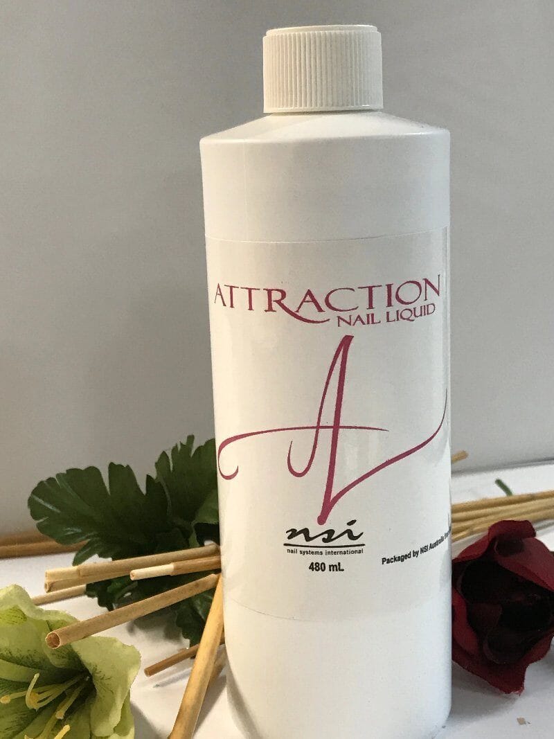 NSI ATTRACTION Professional Acrylic Nail Liquid for Strong & Durable Nail Extensions - Perfect for Salon, Home Manicures & Nail Art