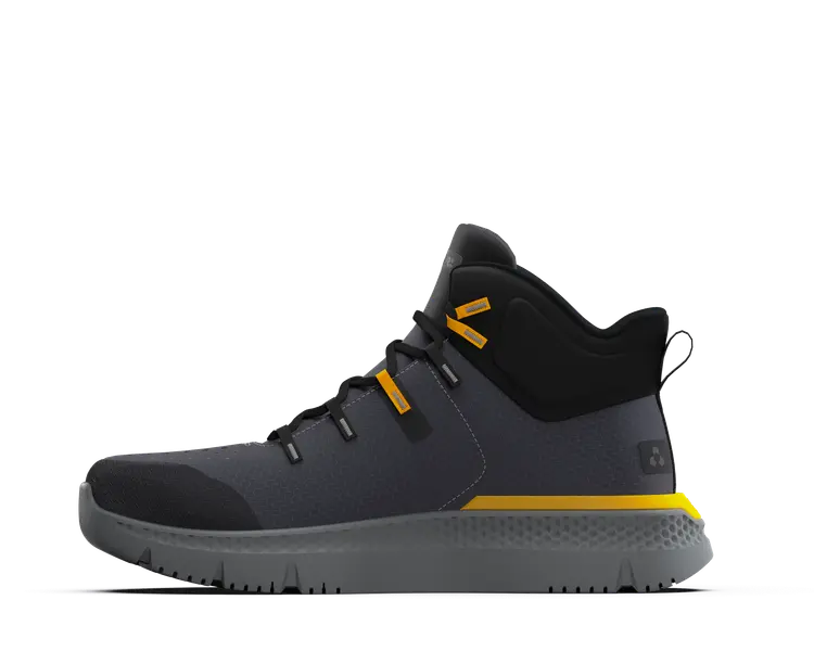 Intercept Mid Steel Toe Work Boots - Dark Grey Safety Shoes for Men, OSHA Compliant, Slip & Oil Resistant - Perfect for Construction, Warehouse & Industrial Work