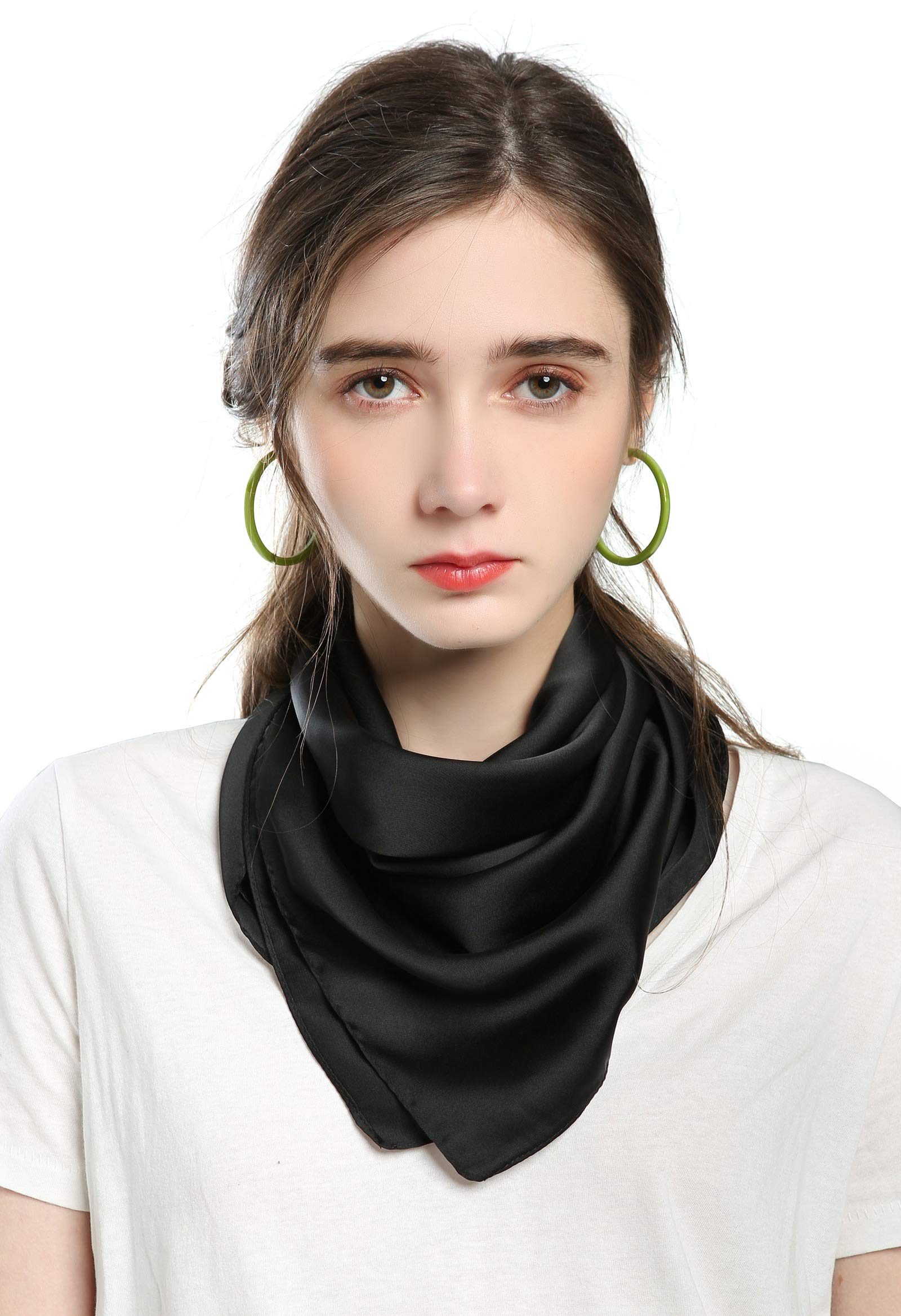 MEANBEAUTY Square Silk-Like Head Scarf for Women - 27.5 Inch Satin Bandana, Head Wrap & Neck Scarf - Perfect for Fashion Accessories, Hair Protection & Outdoor Activities