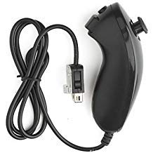SIBIONO Wireless Nunchuck Controller for Nintendo Wii & Wii U - Black - Perfect for Gaming, Fitness & Family Fun