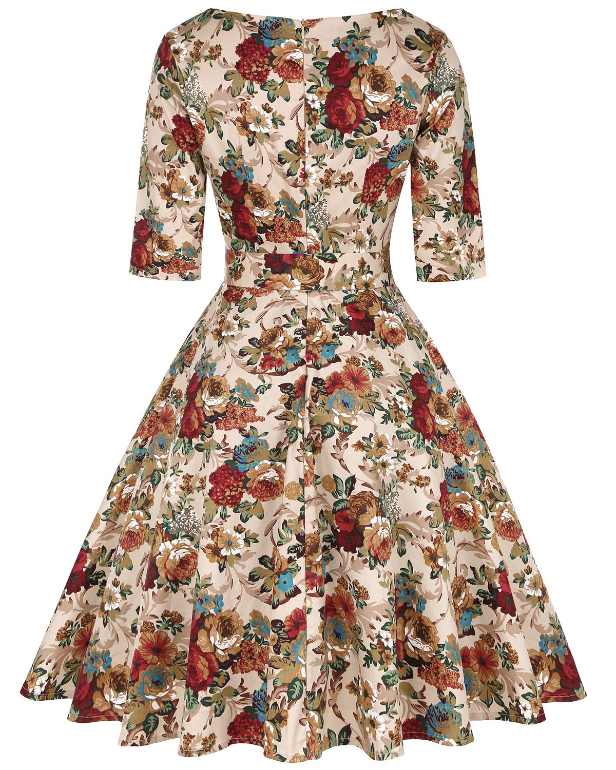 Vintage 1950s Rockabilly Swing Dress for Women - Retro Cocktail Party Prom Dress with Pockets | Perfect for Swing Dancing, Pinup Fashion & 50s Themed Events