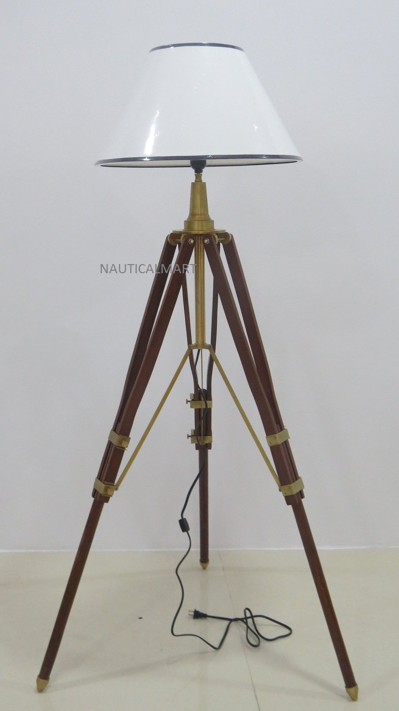 Modern Nautical Floor Lamp for Living Room - Adjustable Height LED Standing Light with Remote Control - Perfect for Reading, Relaxing & Home Decor
