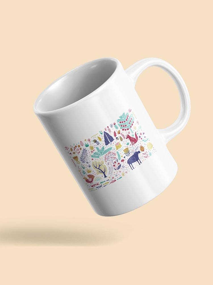 Handmade Scandinavian Nature Ceramic Mug - Nordic Forest & Lake Design - Perfect for Coffee, Tea & Hot Drinks - Ideal Gift for Nature Lovers & Home Decor