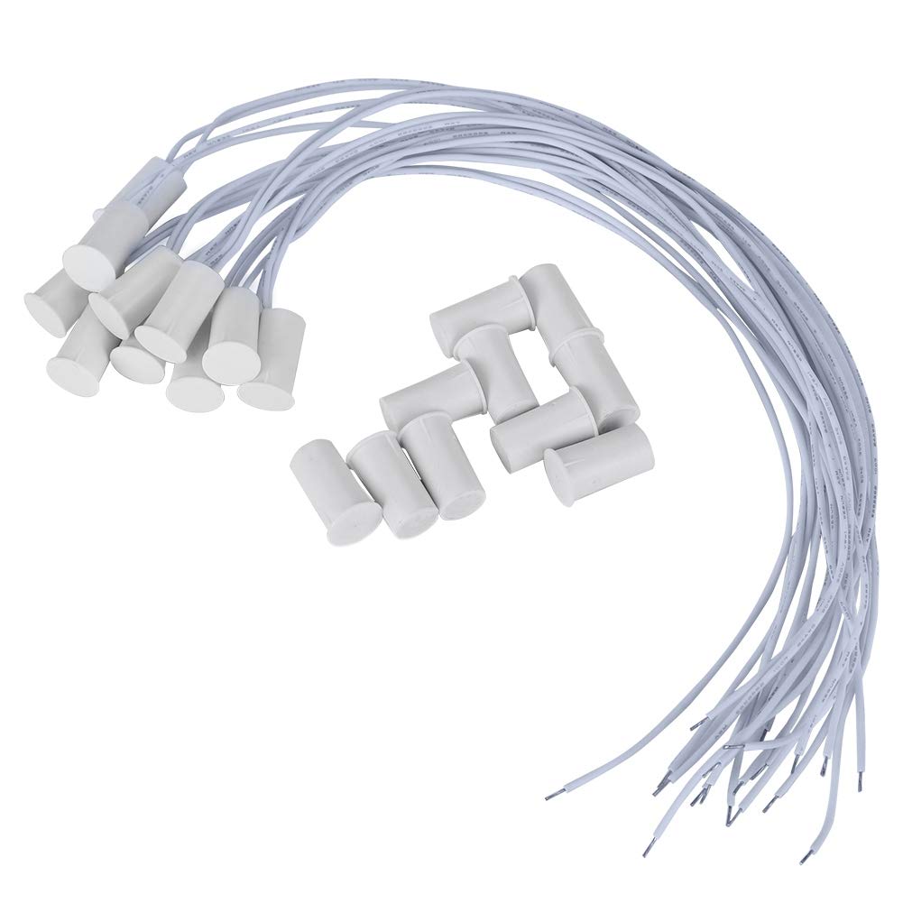 Magnetic Reed Switch for Home Security - 300mA No External Power Wired Door & Window Contact Sensor - Ideal for Home Alarm Systems, Office Security & Smart Home Automation