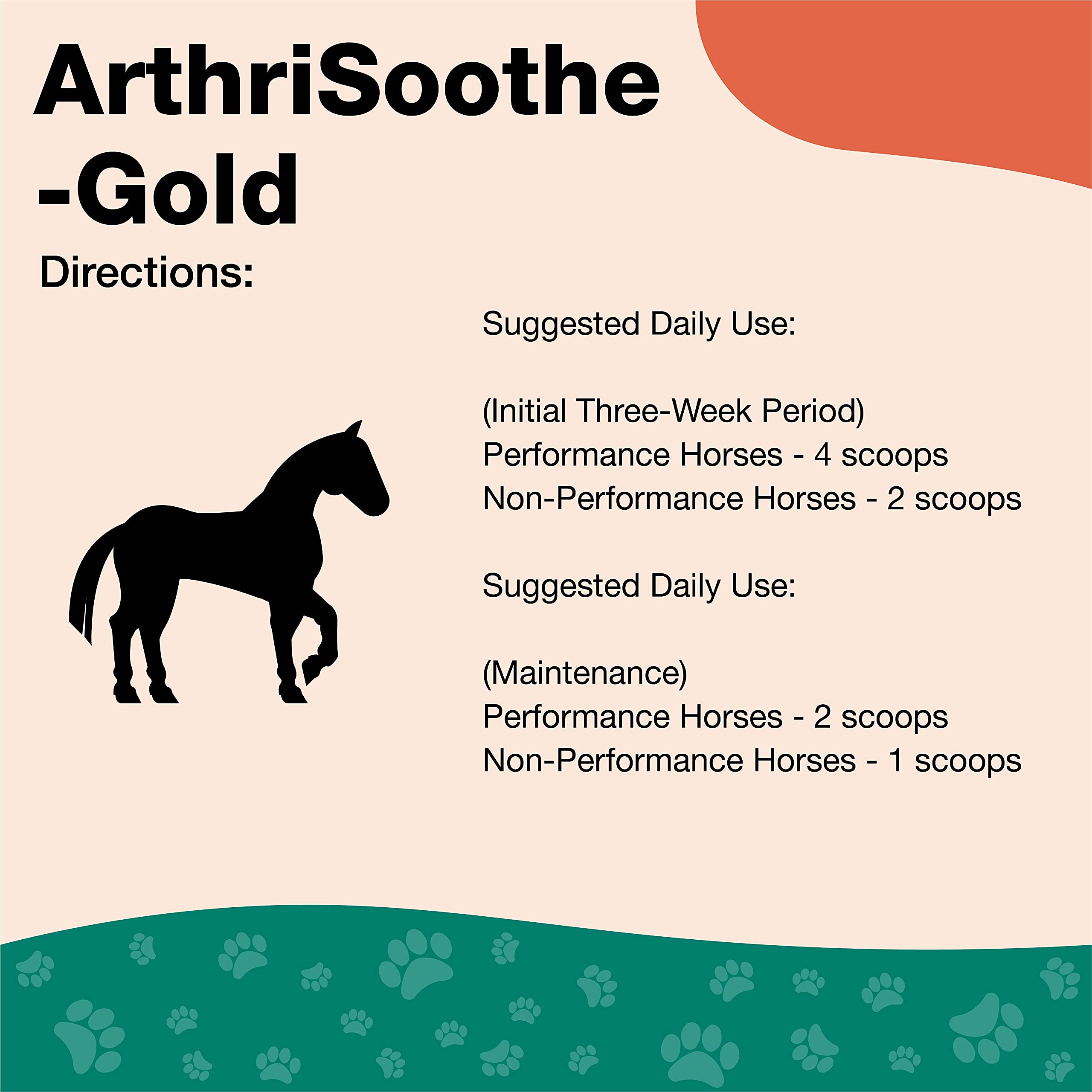 NaturVet ArthriSoothe Gold Advanced Joint Supplement Powder for Horses - Supports Healthy Joint Function with Glucosamine, MSM, Chondroitin & Hyaluronic Acid - 120 Day Supply - Ideal for Senior Horses & Active Equine Athletes