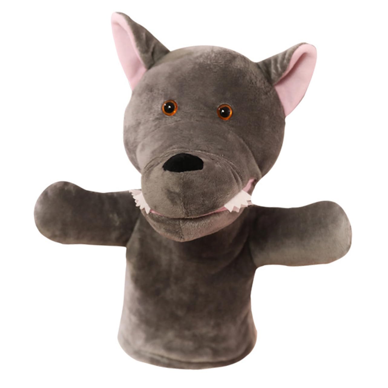 Phenofice Zoo Animal Hand Puppets - Soft Plush Stuffed Animal Puppets for Kids, Jungle & Farm Animal Toys (Dark Grey Cotton) - Perfect for Storytelling, Pretend Play & Early Childhood Education