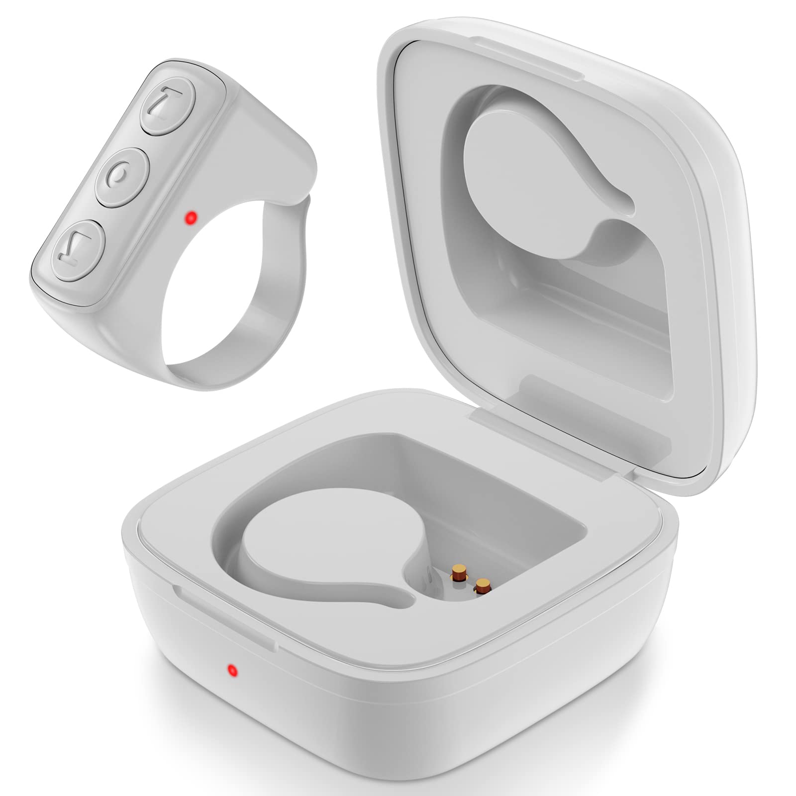 TYUOBOX Wireless Bluetooth Remote Control for TikTok, Camera Shutter & Page Turning - Compatible with iPhone, Android, iPad (White) - Perfect for Selfies, Live Streaming & Online Teaching