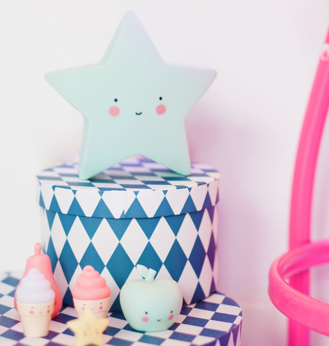 Mini Star Light Mint - A Little Lovely Company LED Night Light for Kids Room, Nursery, Bedroom Decor | Perfect for Baby Showers, Birthday Gifts & Relaxing Ambiance