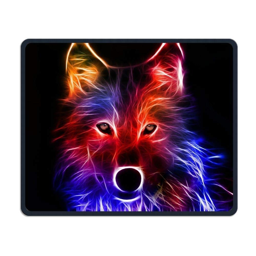 Premium Gaming Mouse Pad with Wolf Design - Non-Slip Rubber Base & Stitched Edges - Perfect for PC Gaming, Office Work & Home Computer Setup