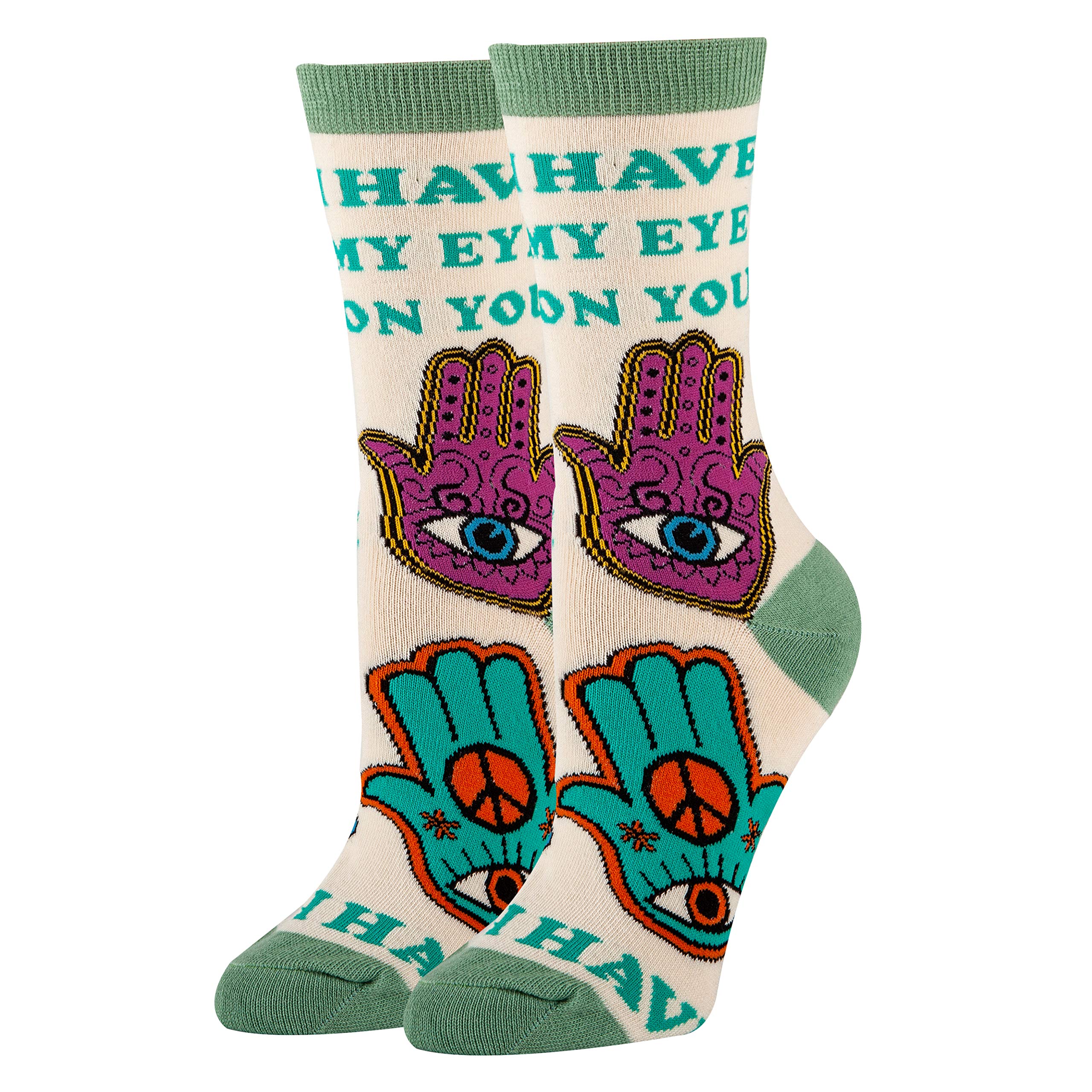 Oooh Yeah Women's Fun Novelty Crew Socks - Positive, Funny & Crazy Cool Socks for Everyday Wear, Gifts & Casual Outfits | Perfect for Office, Home & Social Events