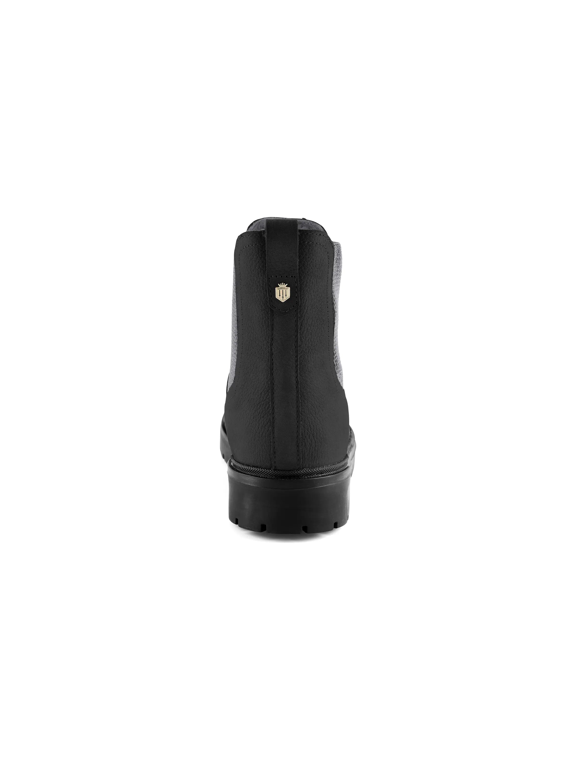 Premium Sheepskin Boudica Boots in Black & Grey - Women's Winter Fashion Boots for Cold Weather, Outdoor Activities & Casual Wear