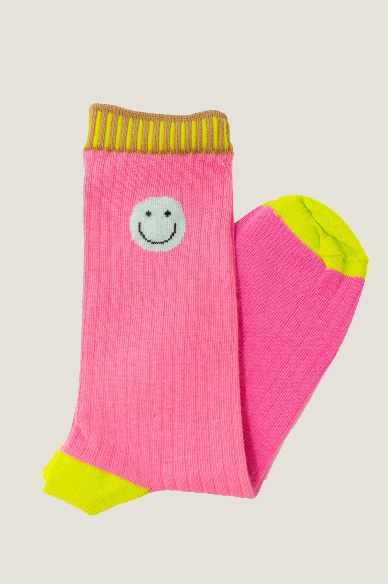 Ribbed Smiley Socks for Women - Soft Pink Novelty Happy Face Ankle Socks - Cute Casual Wear for Everyday, Gifts, or Fun Outfits