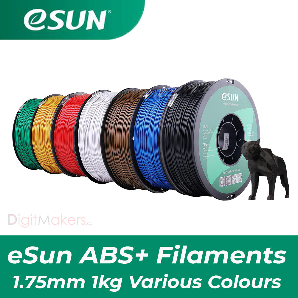 Premium eSUN ABS+ 3D Printer Filament 1.75mm, 1kg Spool - High Strength & Durability for 3D Printing - Multiple Vibrant Colors - Ideal for DIY Projects, Prototyping & Home Decor