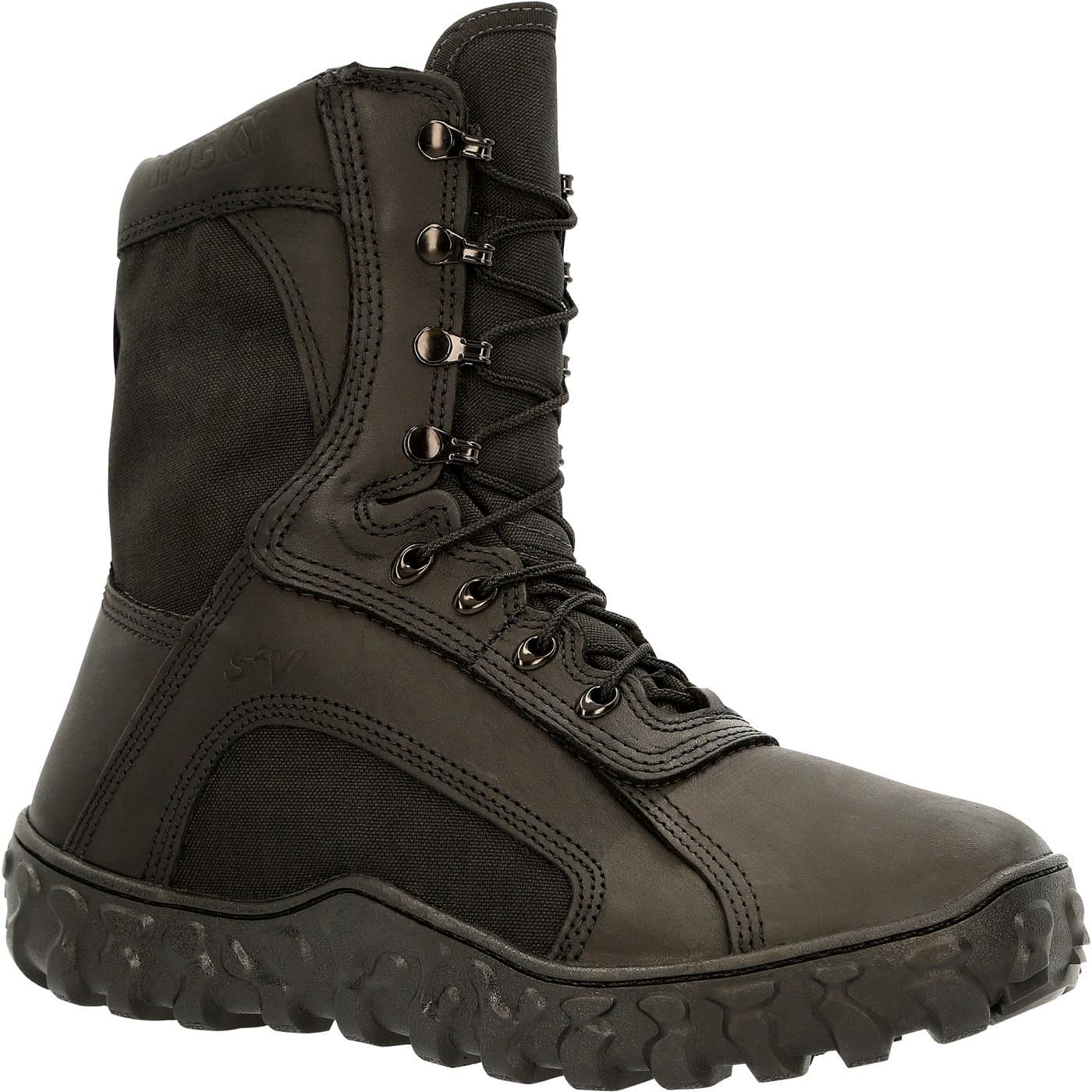 ROCKY Black S2V 400G Insulated Tactical Military Boots - Waterproof Combat Boots for Men, Cold Weather Work Boots with Steel Toe - Ideal for Hiking, Hunting & Outdoor Adventures