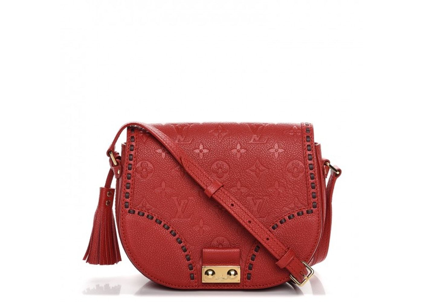LV Junot Monogram Empreinte Leather Handbag in Cerise - Luxury Crossbody Bag for Women, Perfect for Date Night & Evening Events