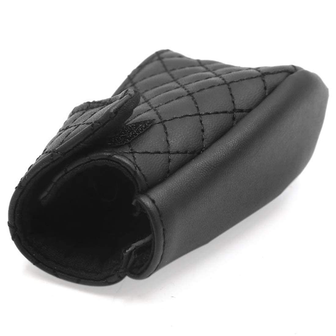 Universal Leather Gear Shift Cover - Car Stick Shift Knob Protector with Adjustable Velcro for Most Automatic Vehicles, SUVs & Trucks (Black) | Premium Car Interior Accessory for Comfort & Style