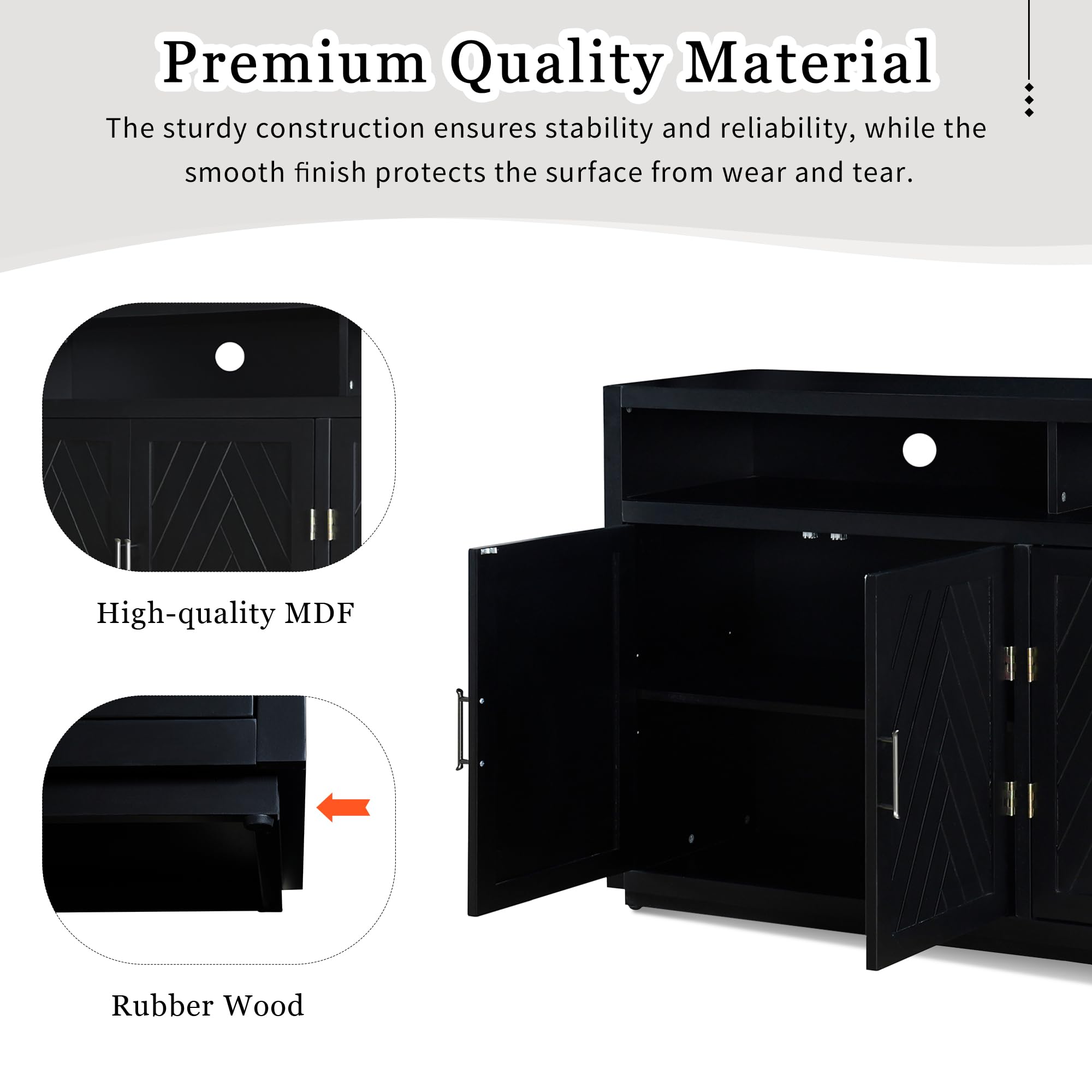 Merax Retro Sideboard Buffet Cabinet - 60