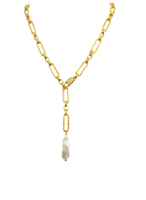 Natalie Paperclip Convertible Necklace - 14K Gold Plated Adjustable Chain Jewelry for Women - Perfect for Everyday Wear, Office & Special Occasions