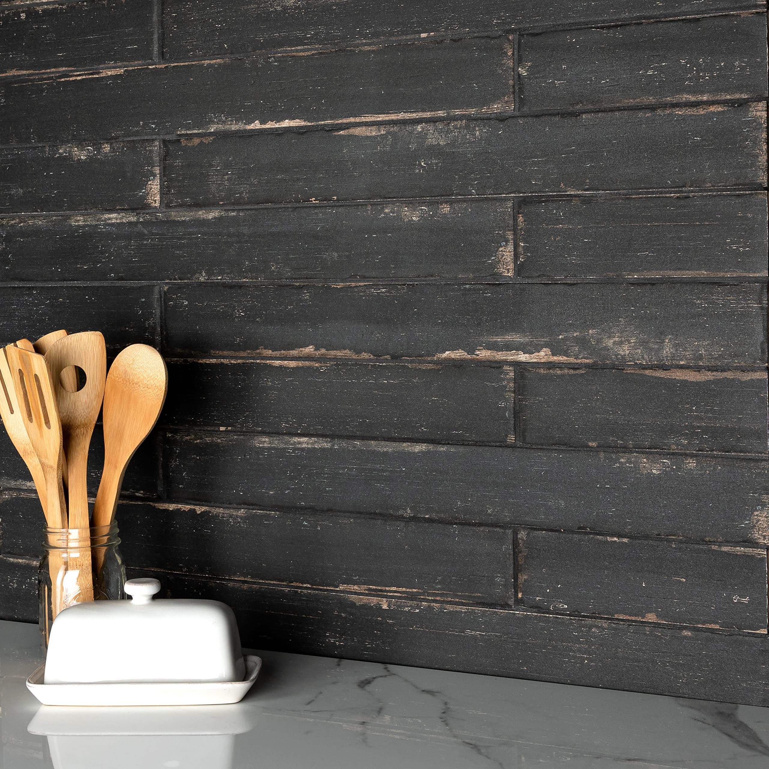 Merola Tile Retro Nero 2-3/4