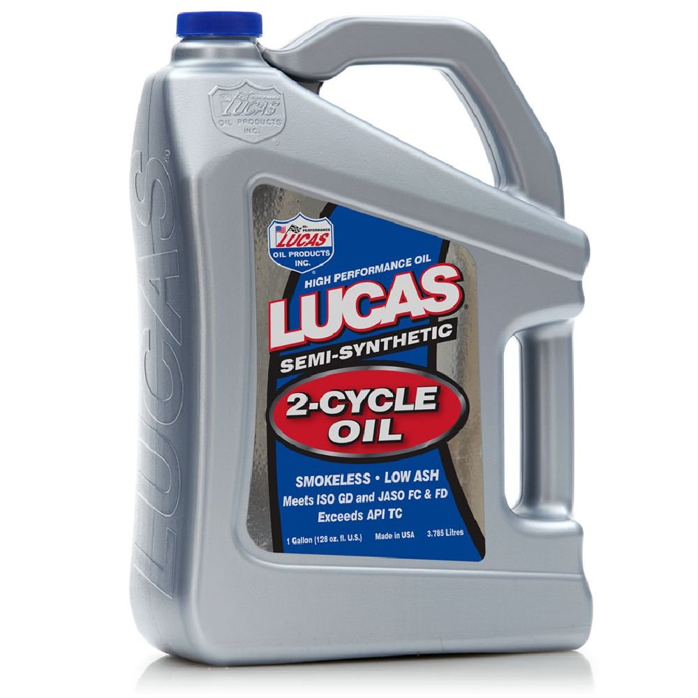 Lucas Oil 10115-4PK Semi-Synthetic 2-Cycle Engine Oil - 1 Gallon (Pack of 4) for Chainsaws, Lawn Mowers & Outdoor Power Equipment