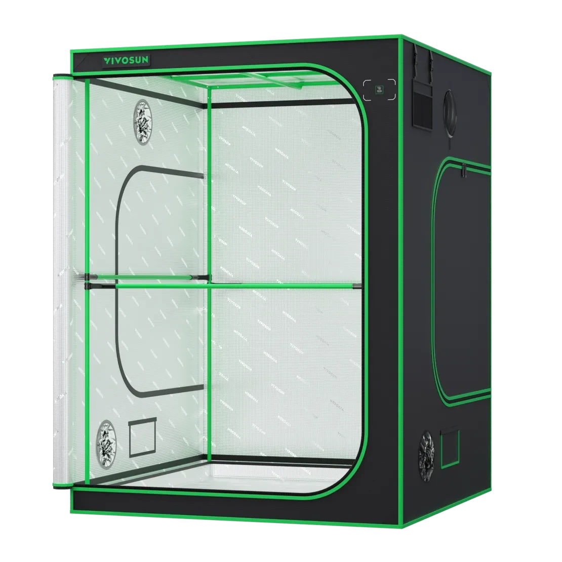 VIVOSUN 5x5 Grow Tent Kit - 5'x5'x6.6' Indoor Hydroponic Grow Room with Heavy Duty Reflective Mylar for Seed Starting, Plant Cloning & Flowering - Perfect for Home Gardening & Indoor Plant Cultivation