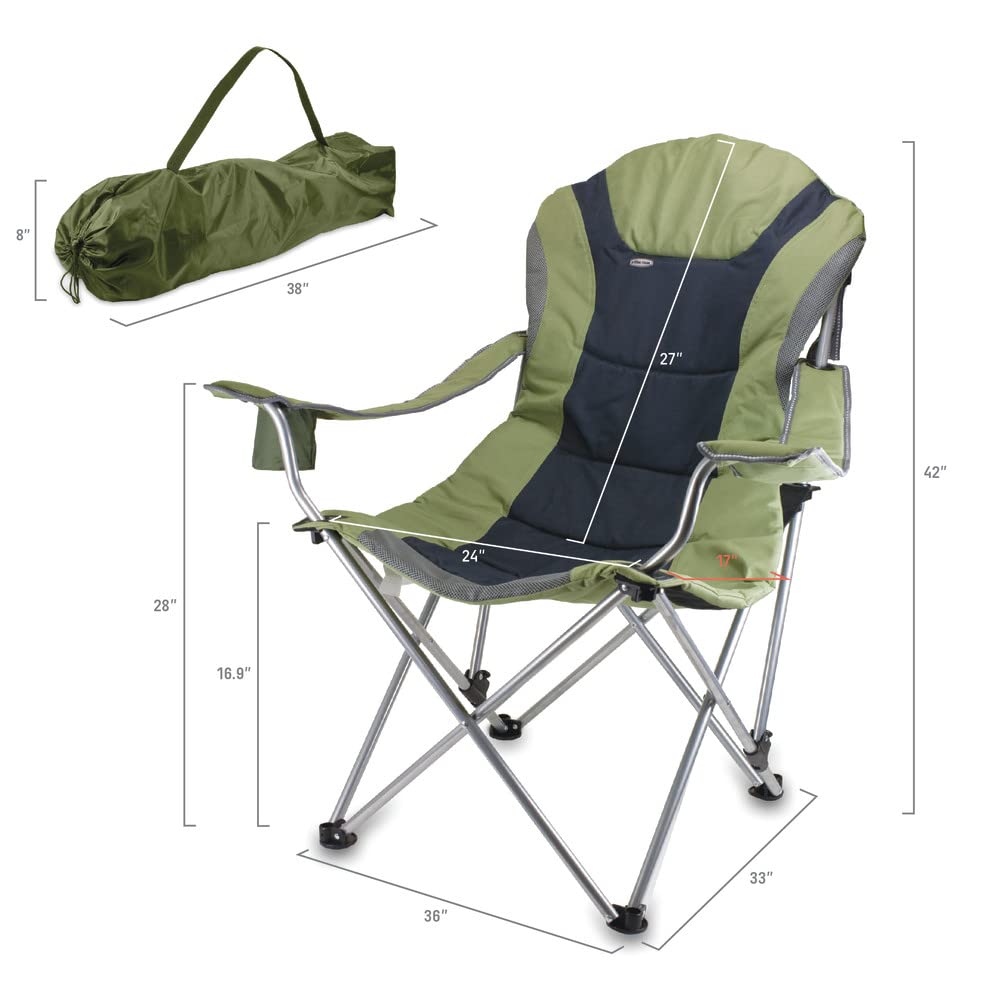 PICNIC TIME NCAA Arkansas Razorbacks Reclining Camp Chair - Portable Folding Beach Chair for Adults with Carry Bag - Perfect for Tailgating, Camping, Beach & Outdoor Events