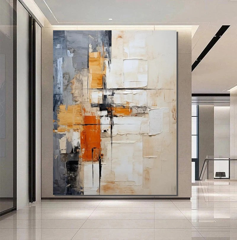 Modern Abstract Acrylic Canvas Painting - Large Contemporary Wall Art for Bedroom, Living Room & Dining Room Decor - Perfect for Home Office and Modern Interior Design
