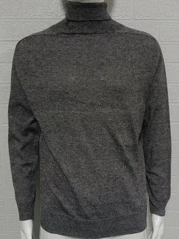 Men's Slim Fit Knit Turtleneck Pullover Sweater - Warm Winter Casual Wear for Office, Travel & Outdoor Activities