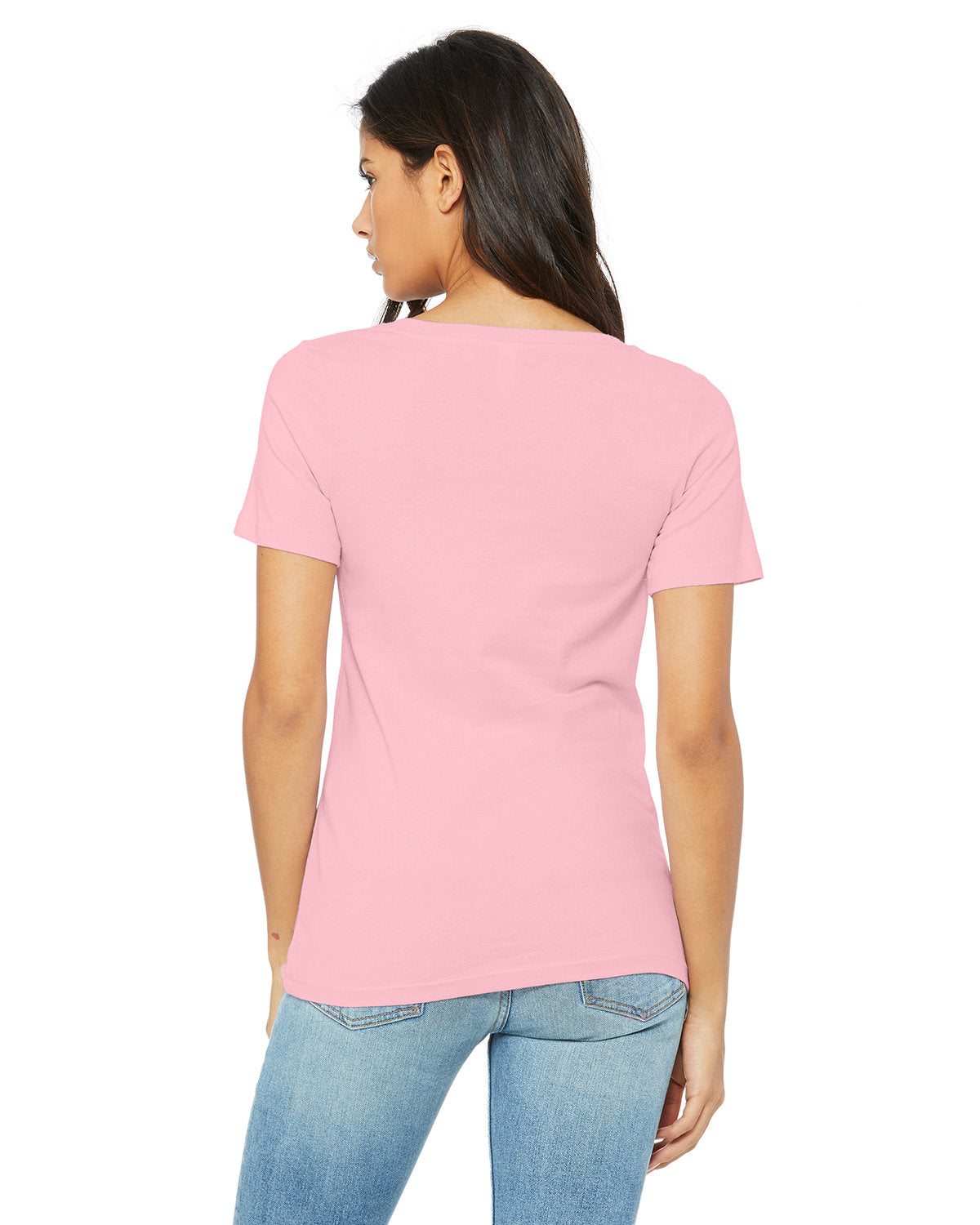 Bella + Canvas 6405 Women's Relaxed Fit Jersey V-Neck T-Shirt - Soft Casual Tee for Everyday Wear, Lounge & Layering