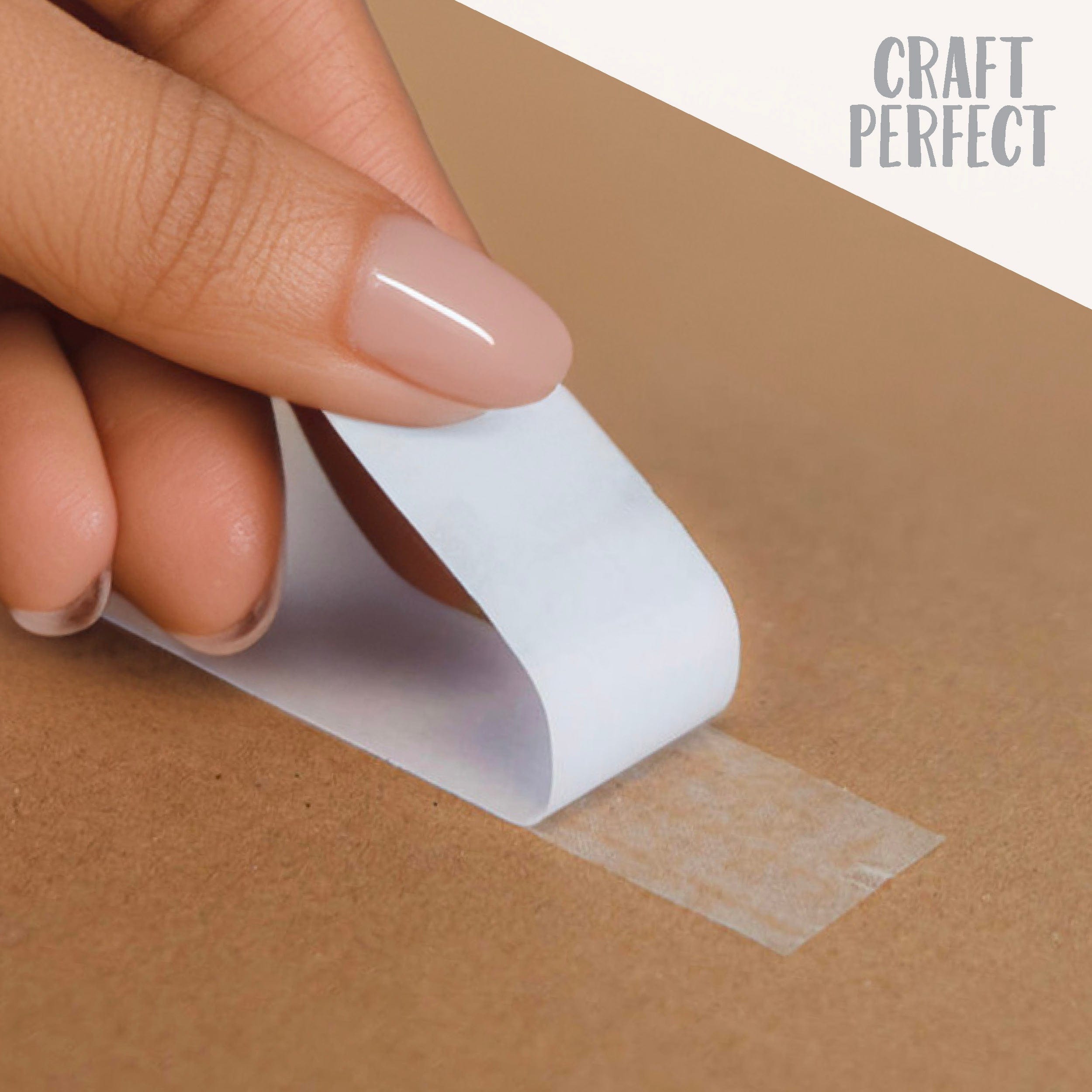 Double Sided Tissue Tape 12mm x 25m - Strong Adhesive for Crafts, Scrapbooking & DIY Projects - Perfect for Paper, Photos & Lightweight Materials