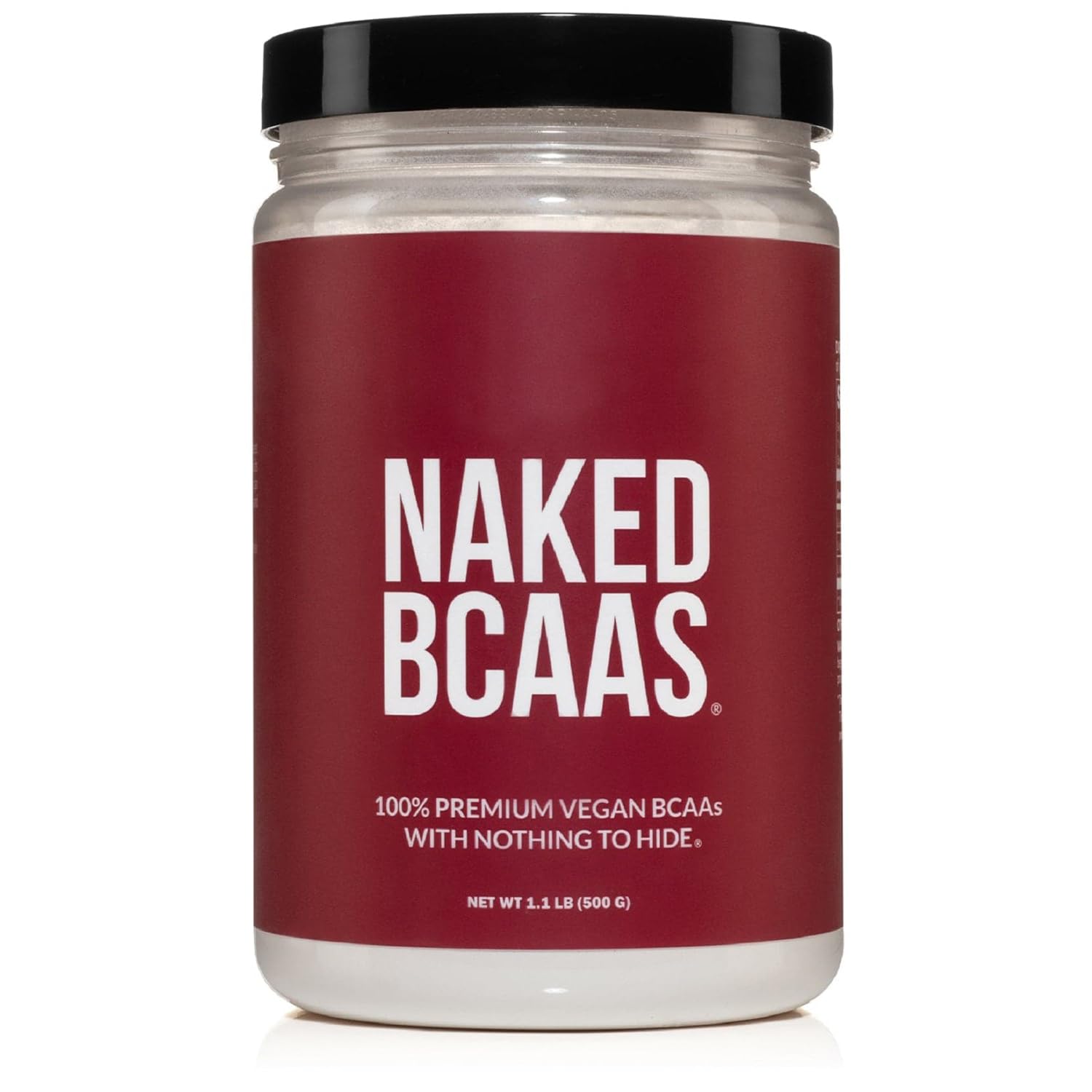 Pure Unflavored BCAA Powder 2:1:1 Ratio - 100% Vegan Branched Chain Amino Acid Supplement, 500g (100 Servings) | Natural Muscle Recovery & Workout Performance Booster for Athletes & Fitness Enthusiasts