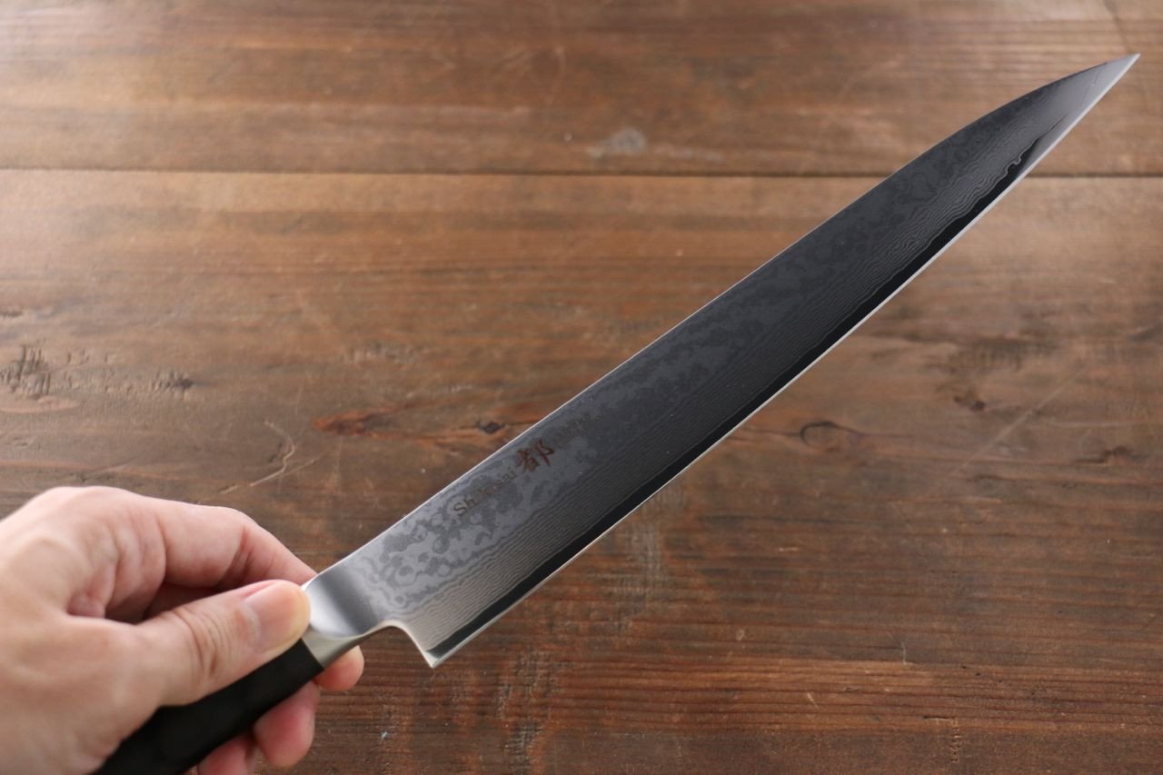 Premium Miyako AUS8 33-Layer Damascus Yanagiba Sushi Knife 240mm - Japanese High-Carbon Steel Blade for Professional Chefs & Sushi Masters - Perfect for Slicing Raw Fish & Preparing Sashimi