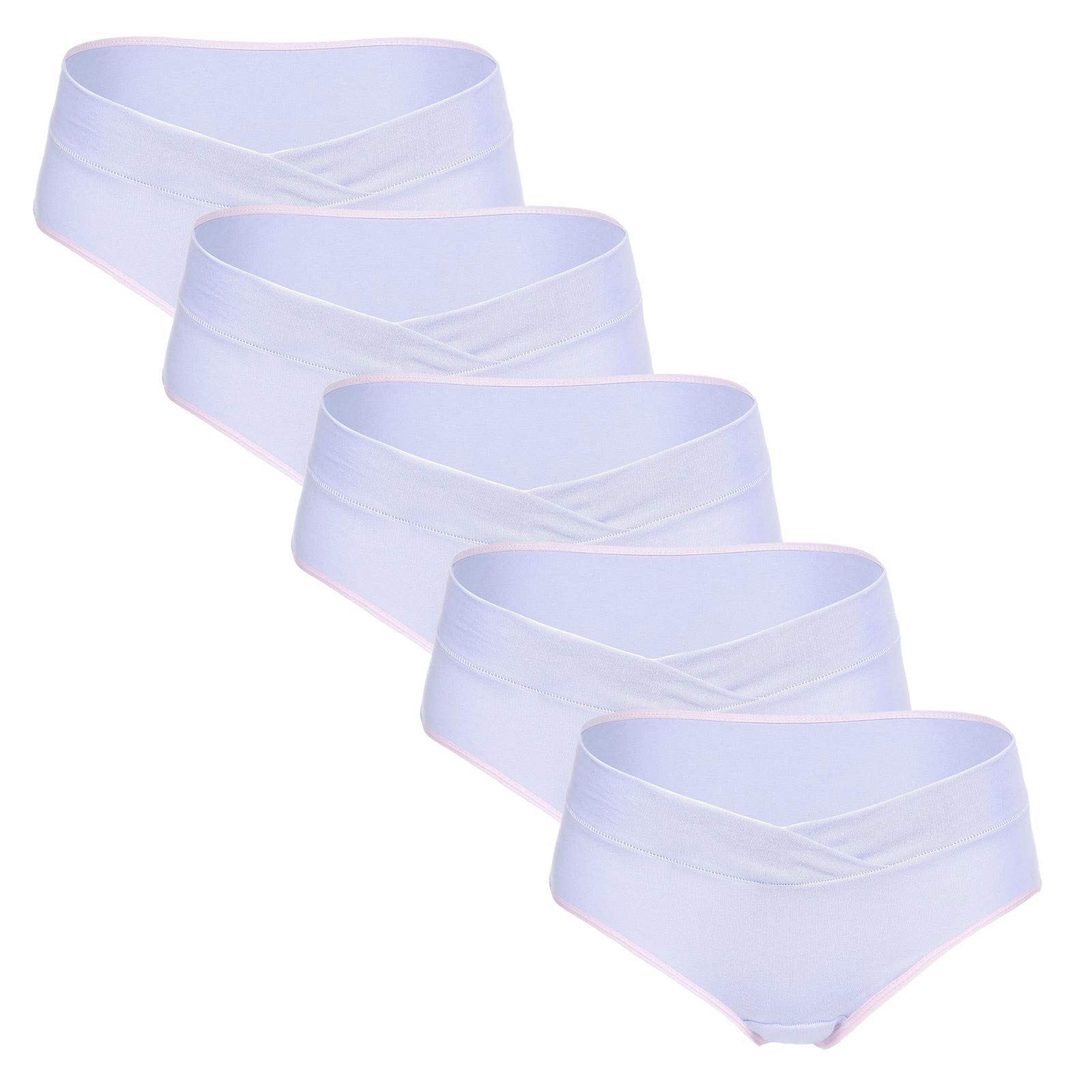 **Women's Maternity Panties - Low Waist Seamless V-Shaped Brief - Soft Cotton Underwear for Healthy Pregnancy & Postpartum - Comfortable for Daily Wear & Sleeping**