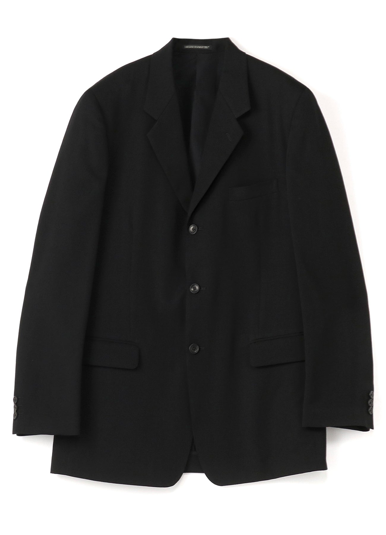 Men's Wool Gabardine Three-Button Single-Breasted Suit Jacket - Formal Business Attire & Office Wear for Professional Occasions