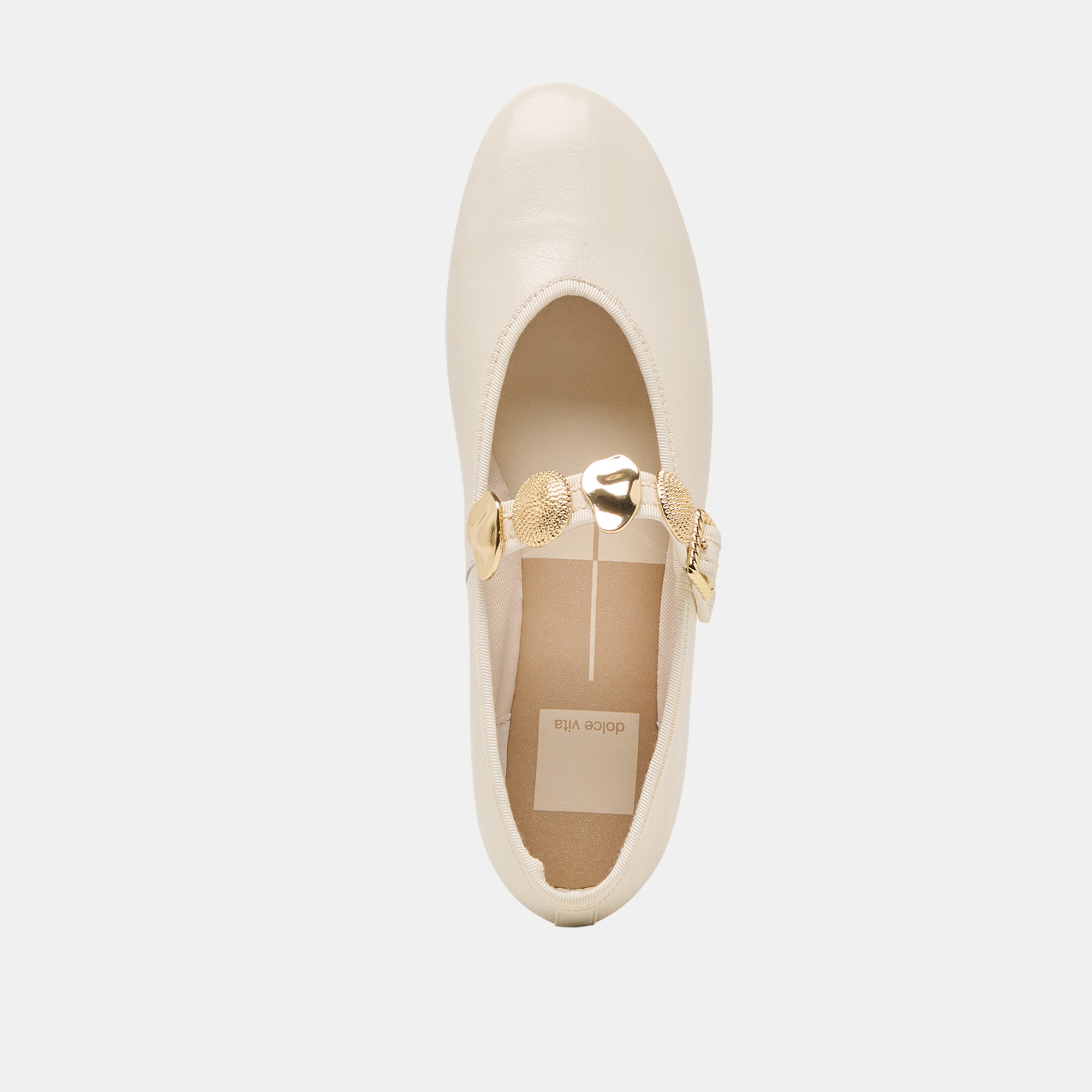RELAN Women's Ballet Flats - Soft Genuine Leather, Comfortable Slip-On Shoes for Women, Off-White (Perfect for Office, Casual Wear & Daily Walking)