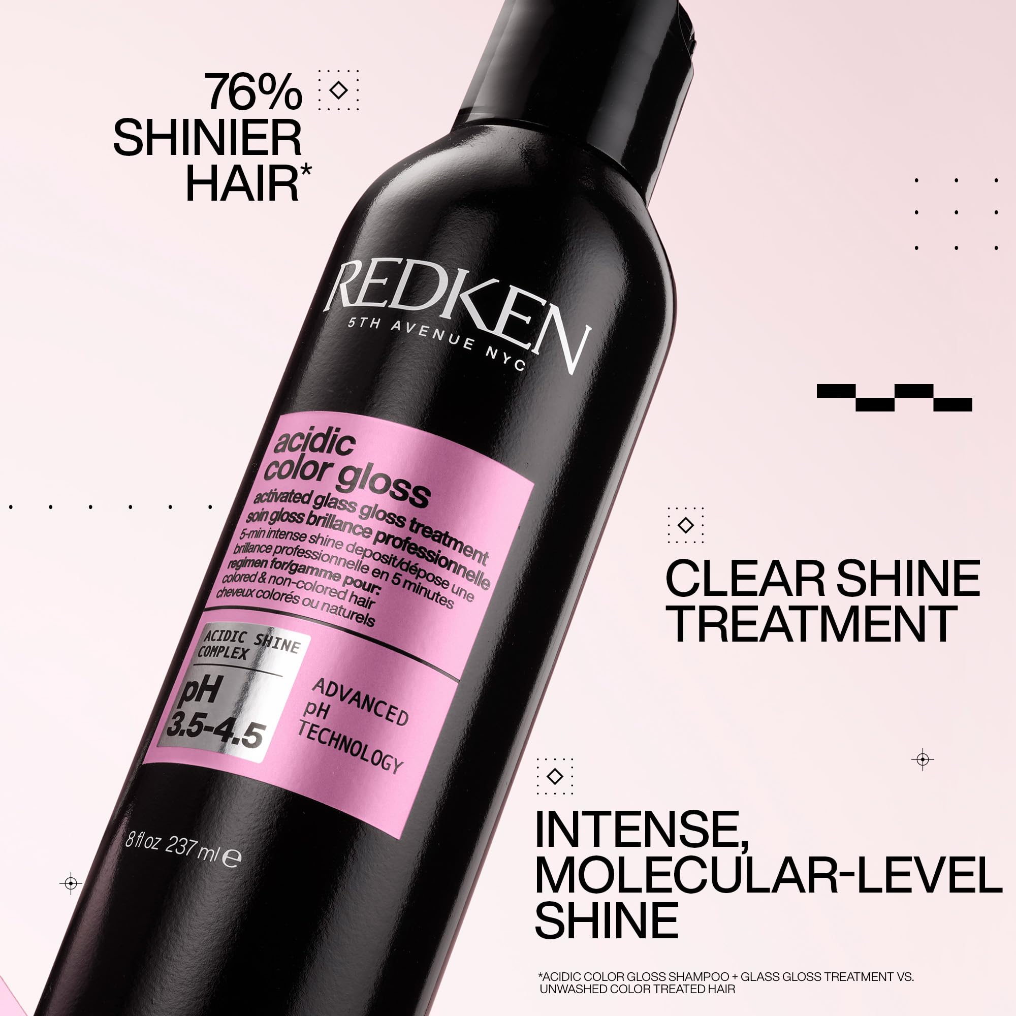 Redken Acidic Color Gloss Shampoo, Conditioner & Heat Protectant Set - Citric Acid & Apricot Oil for Vibrant Color-Treated Hair | Extends Shine, Prevents Fading & Heat Damage | Perfect for Salon-Quality Hair Care at Home